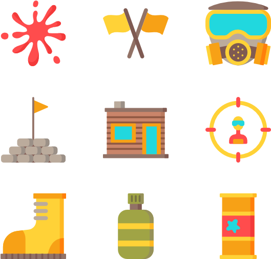 Paintball - Paintball Icons (600x564)