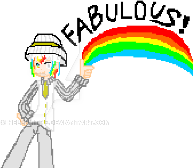 Fabulous Rainbow Guy By Hellblithe - Illustration (900x600)