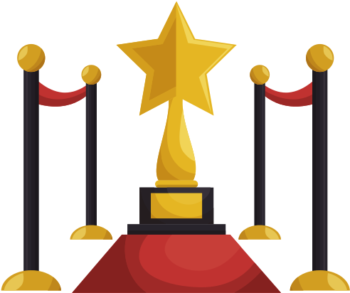 Red Carpet With Trophy - Trophy (550x550)