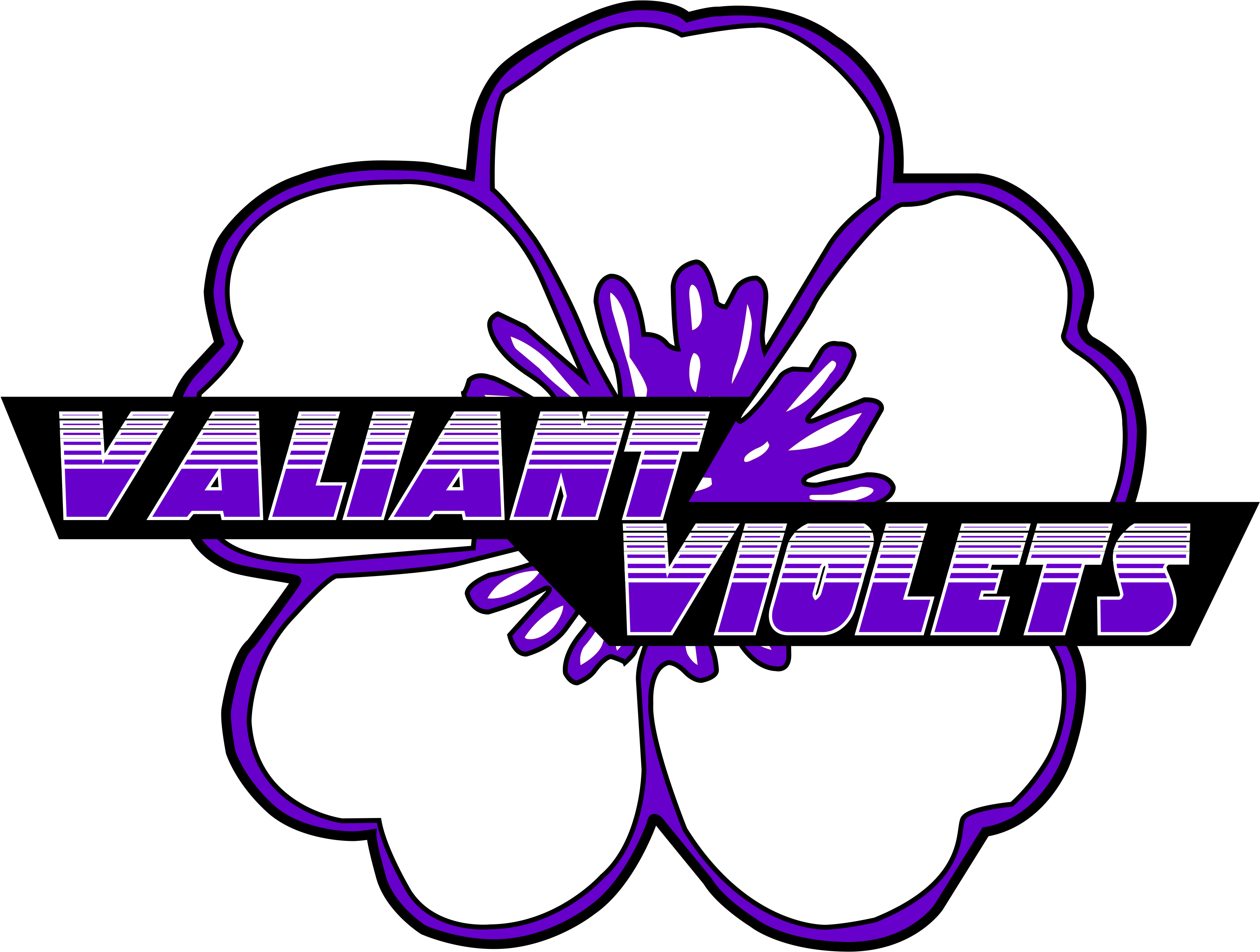 Valiant Violets - Clip Art (3398x2480)