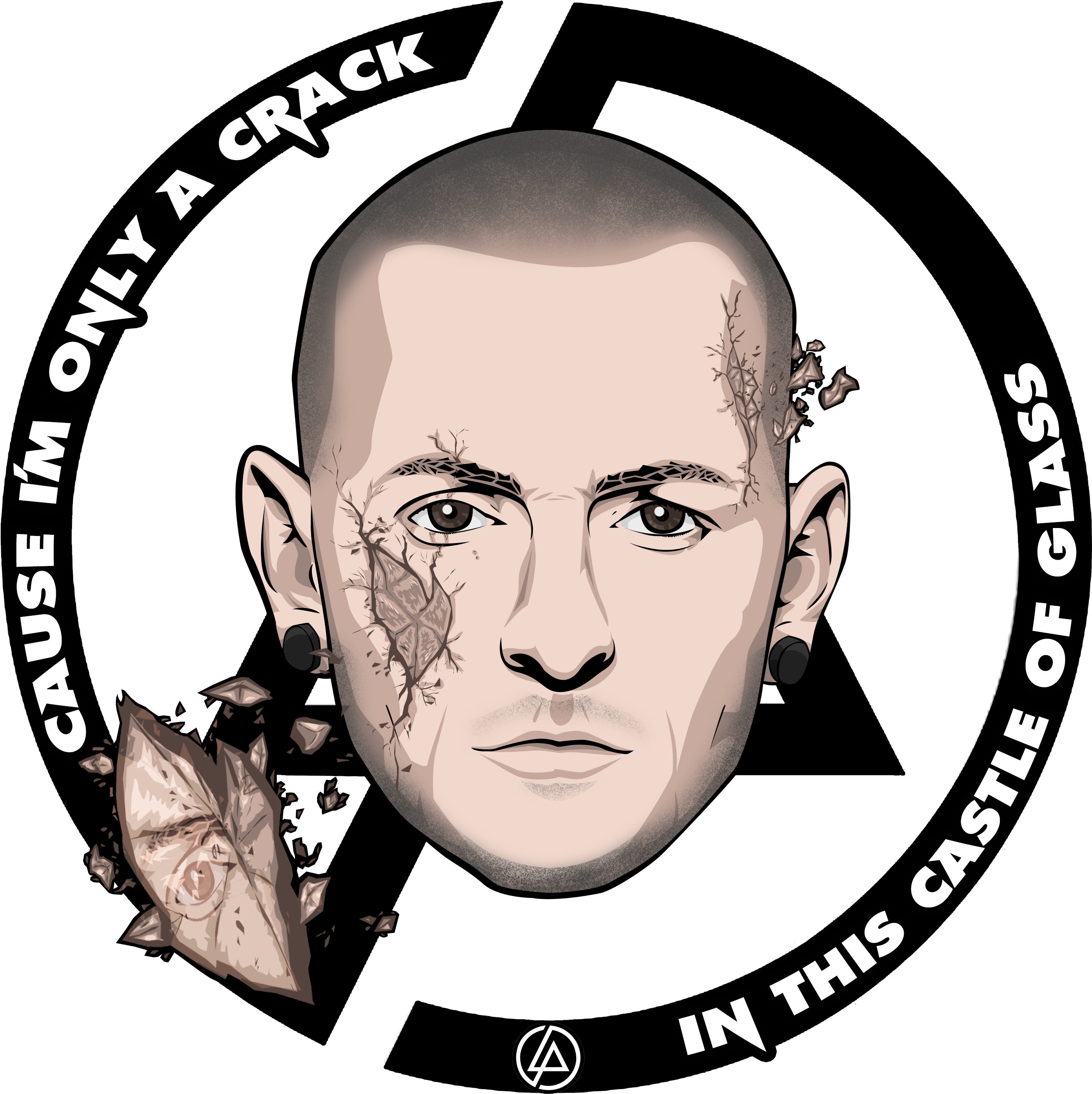 Only A Crack - Rip Chester Bennington Linkin Park Scream Vocalist (3257x3708)