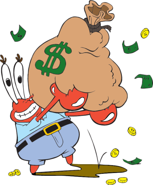 Share This Image - Spongebob Squarepants Another Day, Another Sand Dollar (497x600)