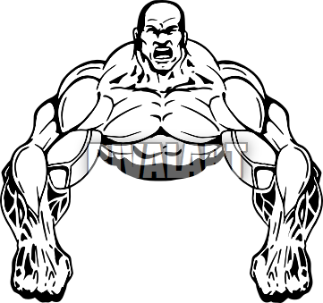 Body Builder Clip Art Free (361x339)