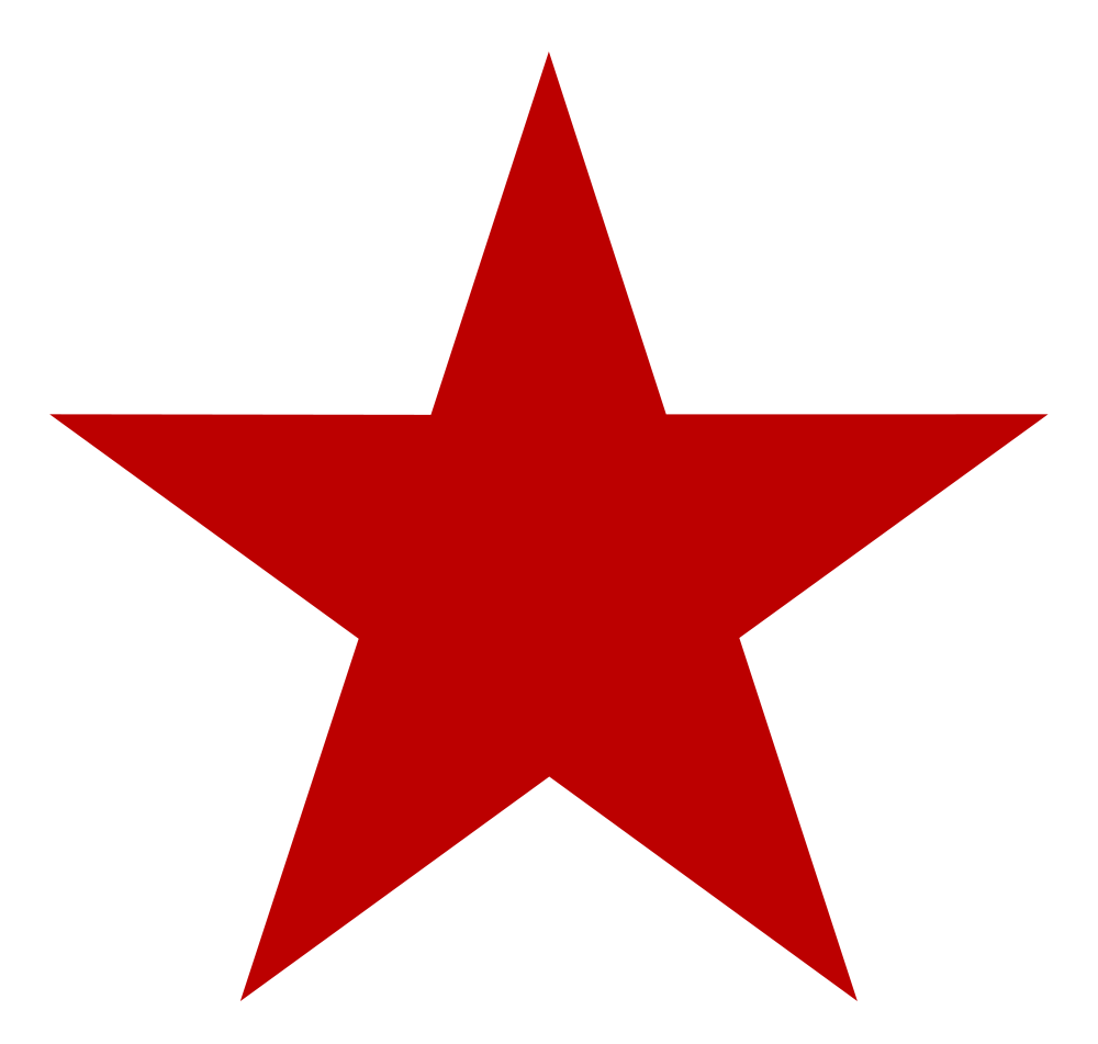 Open - Transparent Background Red Star (1000x951)