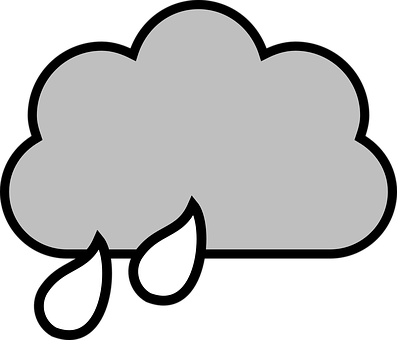 Cloud, Rain, Drops, Drawing, Sky, Nature - Rain Cloud Clipart (397x340)