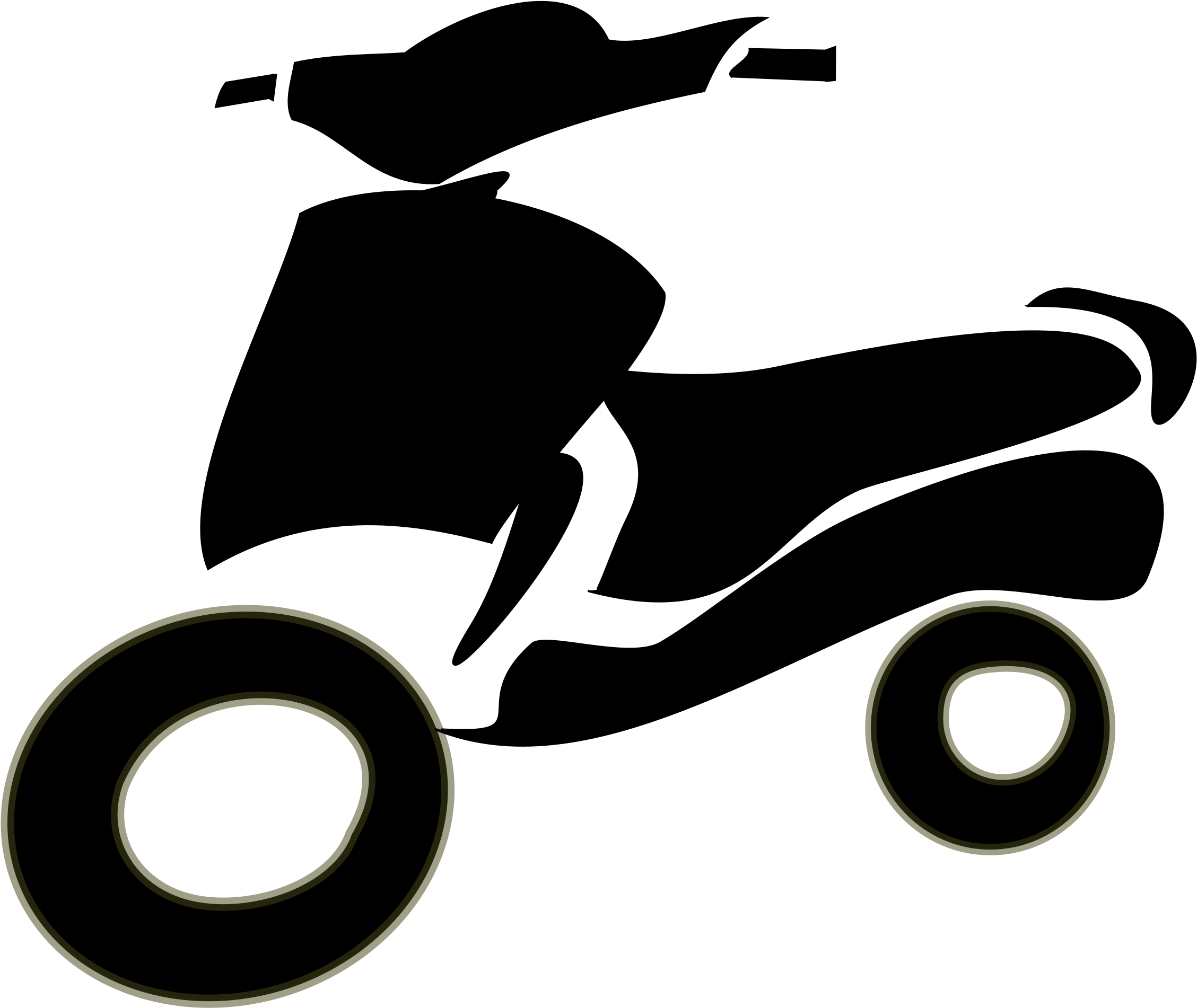 Big Image - 2 Wheeler Clip Art (2400x2057)