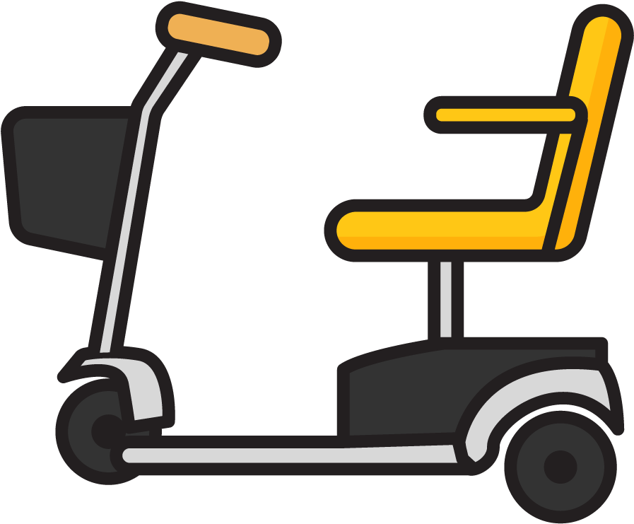 Mobility Scooters - Mobility Scooter Clip Art (1000x1000)