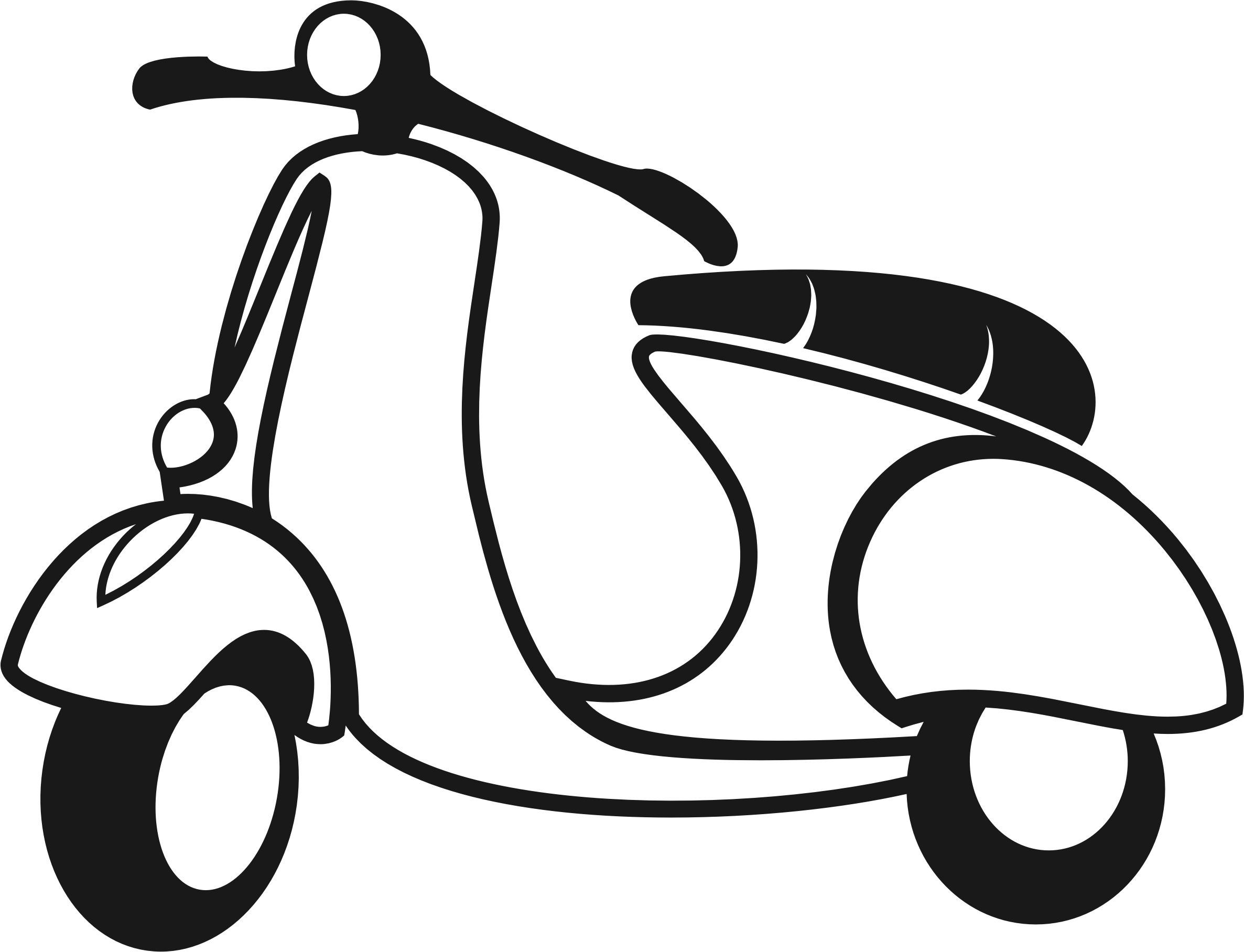 Big Image - Scooter Clipart (2373x1816)