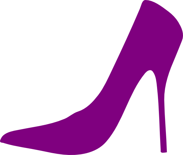 Purple High Heel Clipart (600x507)