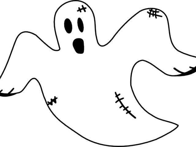 Large Ghost Cliparts - Ghost Colouring (640x480)