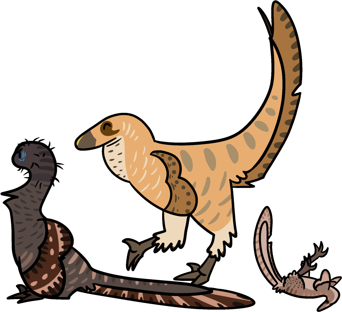 Assorted Djadochta Dinosaurs - Clip Art (1280x1168)