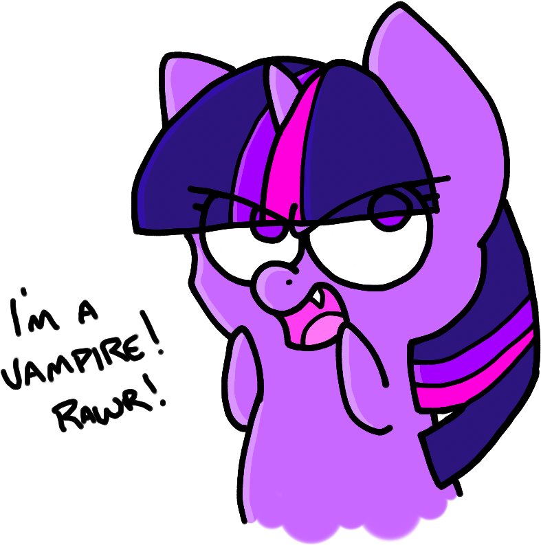 Vampire Twilight Sparkle By Slightinsanity - Cartoon (896x896)