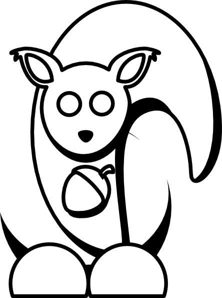 Squirrel Clip Art - Drawing (444x595)
