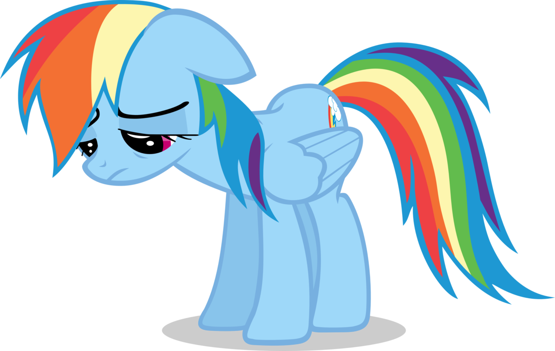 Rainbow Dash Sad Vector Download - Mlp Rainbow Dash Sad (1122x711)