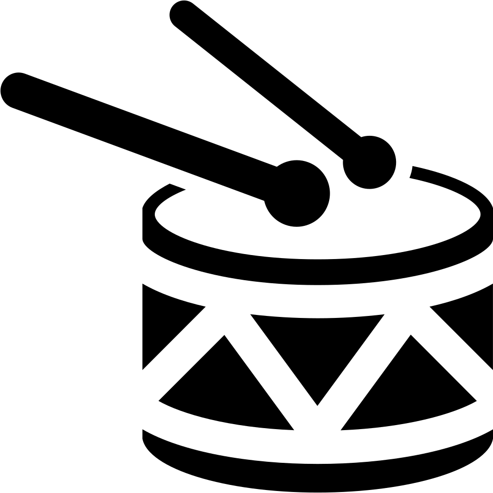 Drum With Drumsticks Comments - Drum Icon Png (981x980)