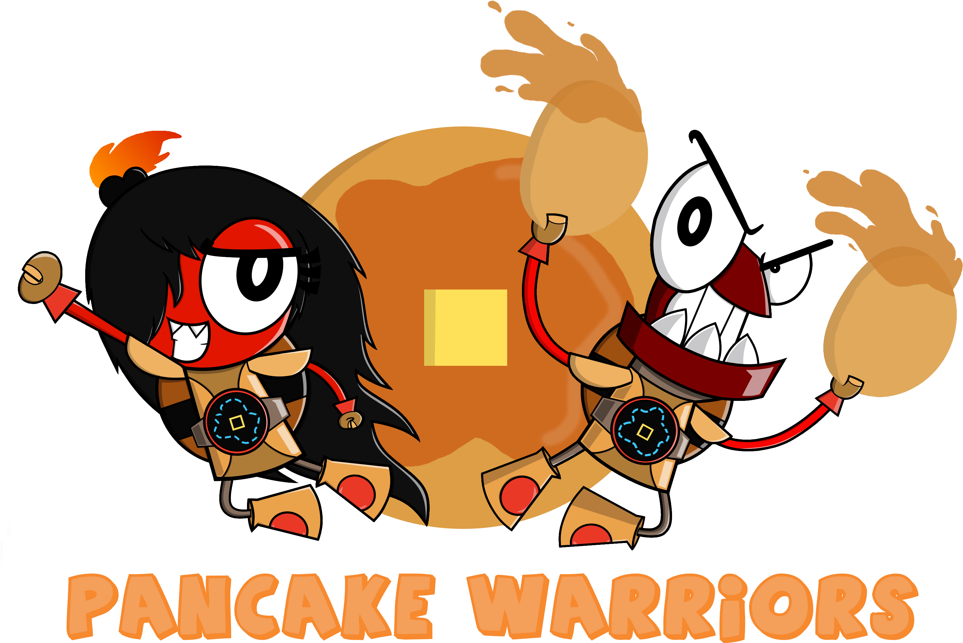 Pancake Warriors By Clickerpony - Cartoon (3168x2197)