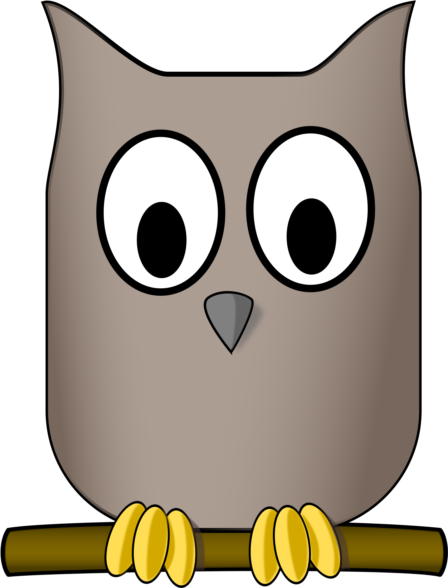 Free Vector Owl - Staring Clip Art (637x900)