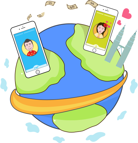Easy Money Global Transfer - Cartoon (450x465)