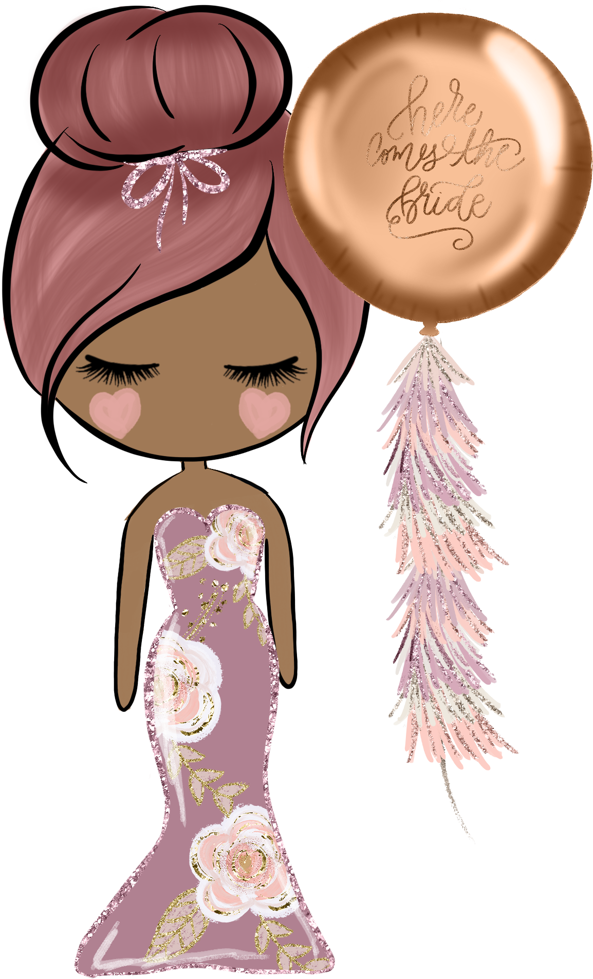 Pretty Dolls - Bridesmaid - Illustration (1154x1906)