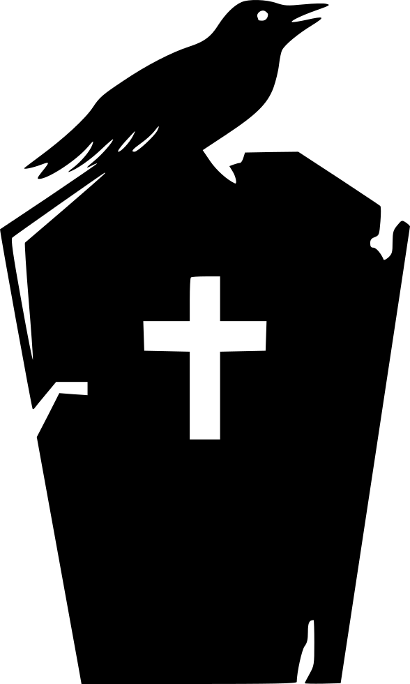 Grave Stone Dead Graveyard Space Dirty Crow Comments - Cross (588x980)