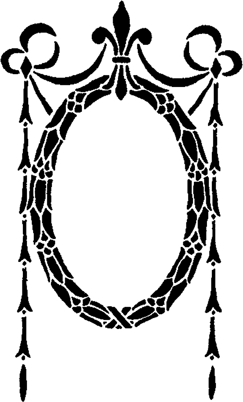 Decorative Frame Clip Art - Digital Stamp (1095x1600)