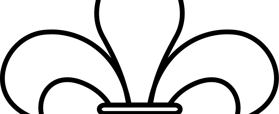 Fleur De Lis Outline - Fleur De Lis Outline (953x390)