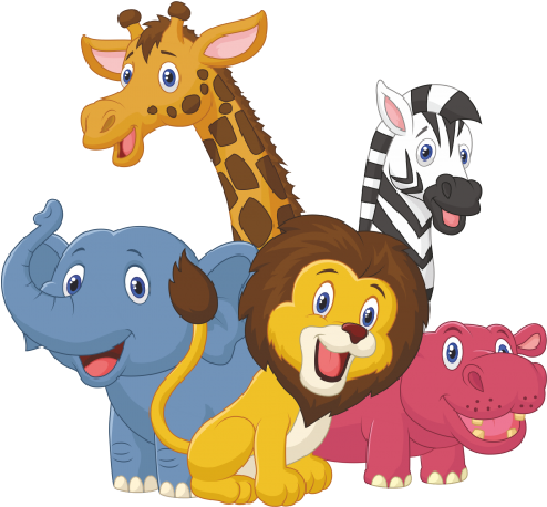 Happy Animals Cartoon (500x500)