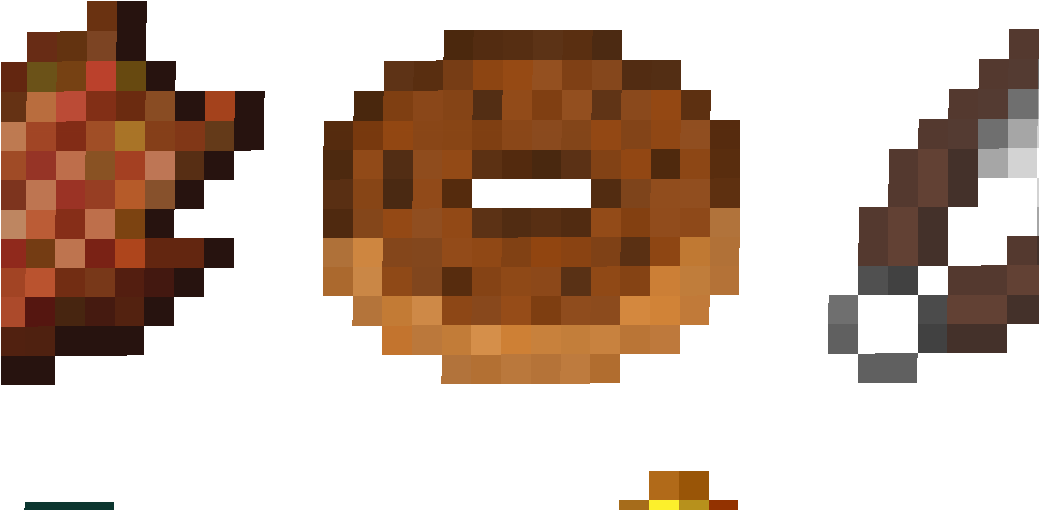 Minecraft Pixel Art - Minecraft Donut (1038x552)
