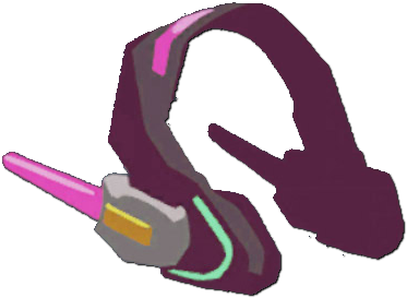 File - Dva Spray - Headset - Dva Overwatch Headset (406x376)