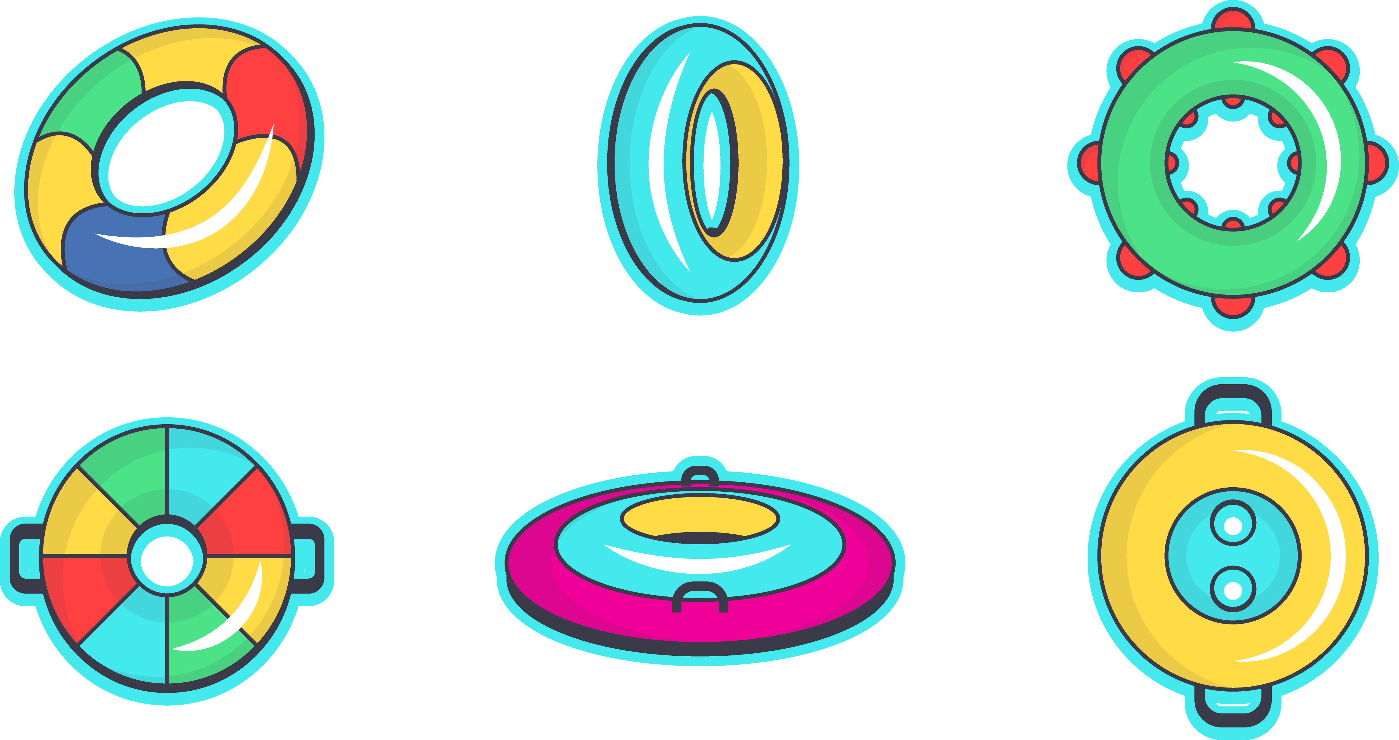 Cartoon Swimming Ring - Illustration (4794x2536)