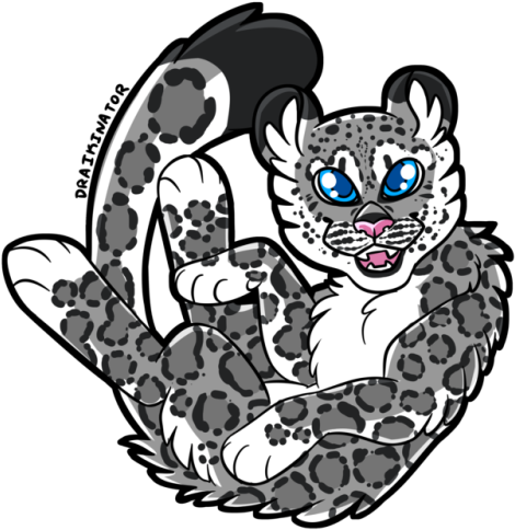 Snow Leopard - Illustration (500x500)