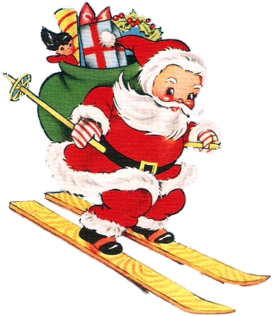 Skiing-santa - Downhill (401x468)
