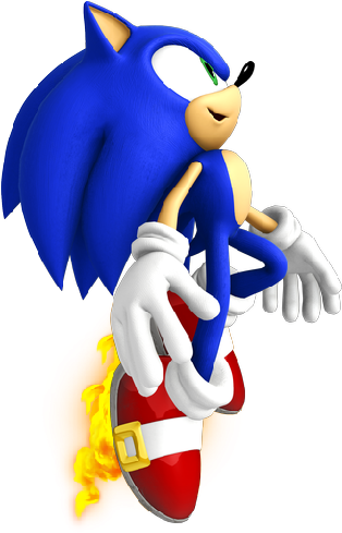 Sonic Rocket Shoes - Sonic The Hedgehog Jumping (500x500)