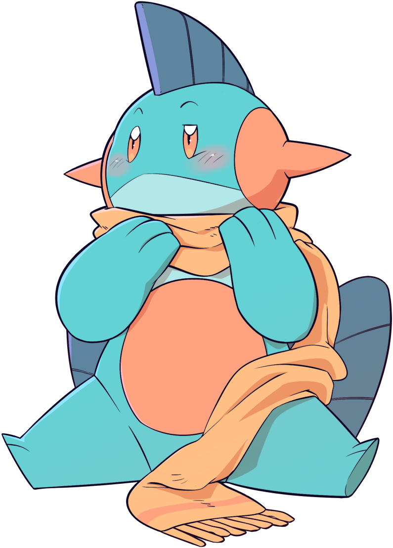 Marshtomp's Scarf - Cartoon (1275x1285)