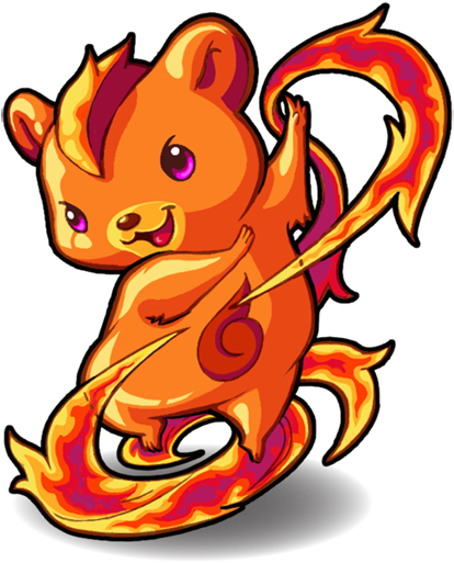 307 Fire Hamster Bmk - Cartoon (512x512)