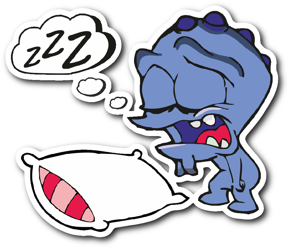 Fatigue Monster Sticker - Ceramic (1064x1064)