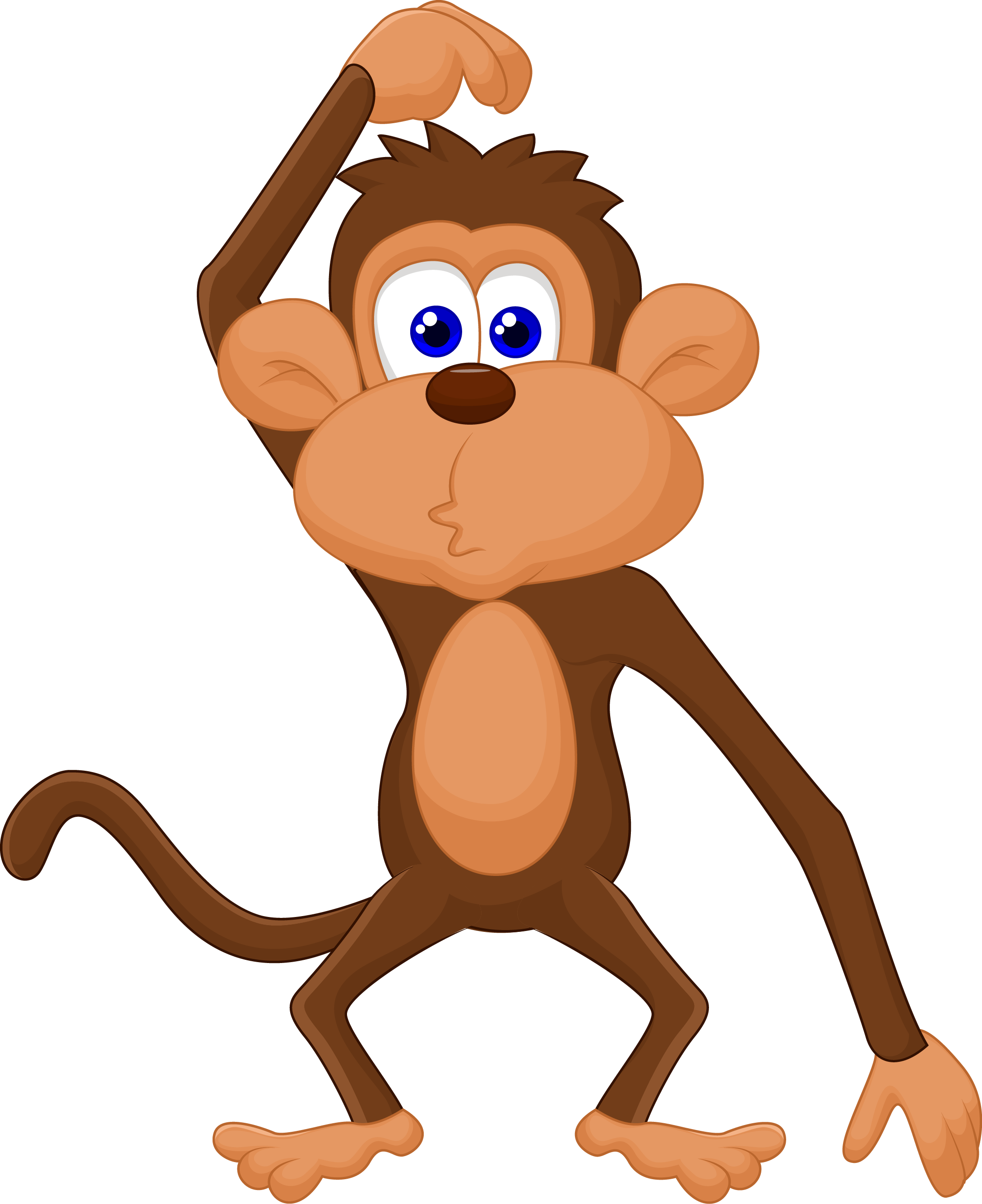 Monkey - Monkey Cartoon (2176x2668)