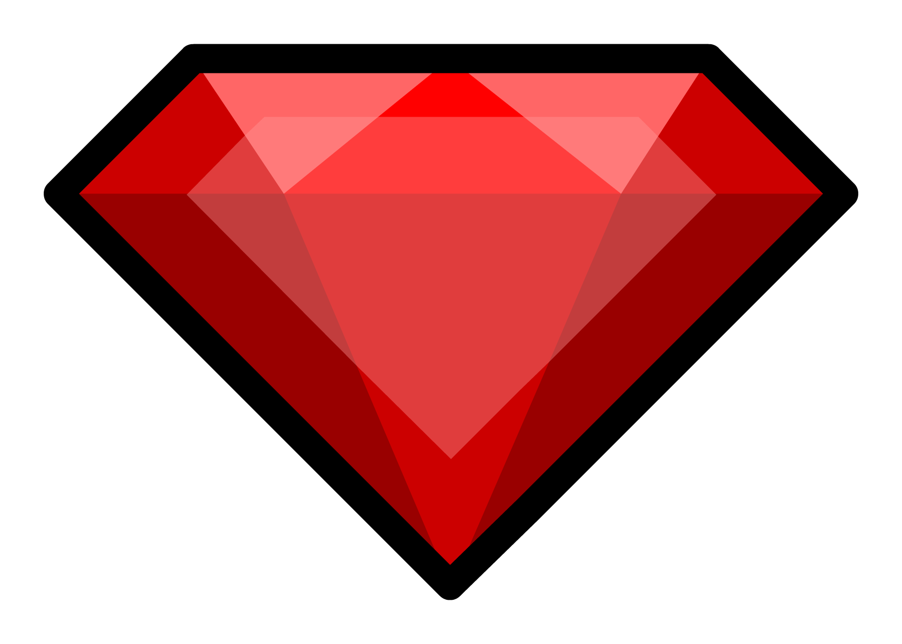 Gem Pin - Club Penguin Ruby Pin (1856x1325)
