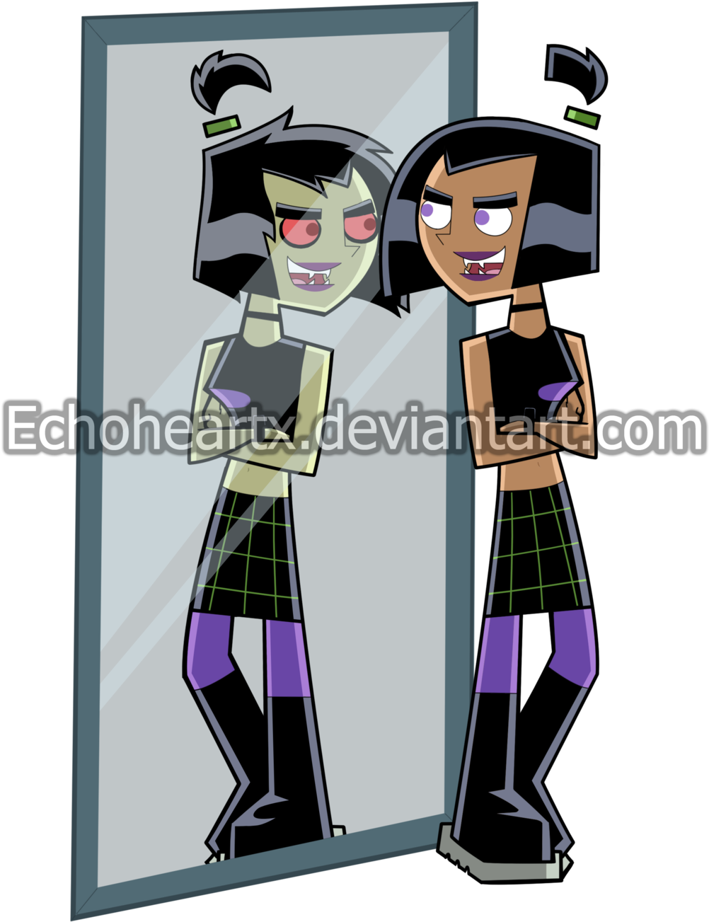 Reflections By Echoheartx - Cartoon (1024x1365)