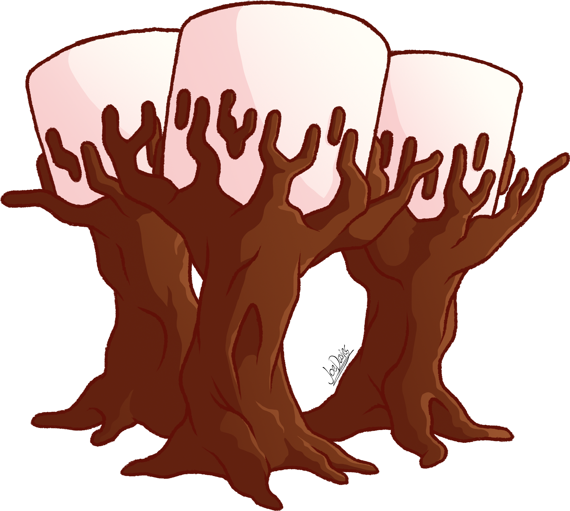 Marshmallow Trees Final - Illustration (1950x1750)