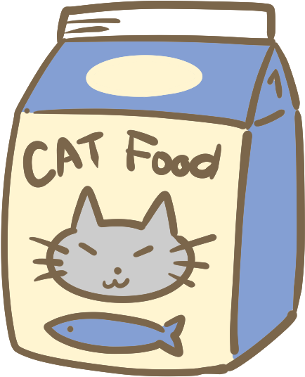 キャットフード（袋）のイラスト - キャットフード イラスト フリー (600x600)