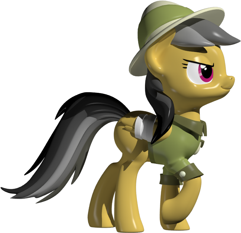 Daring Do 3d Model By Clawed-nyasu - Cartoon (1000x800)