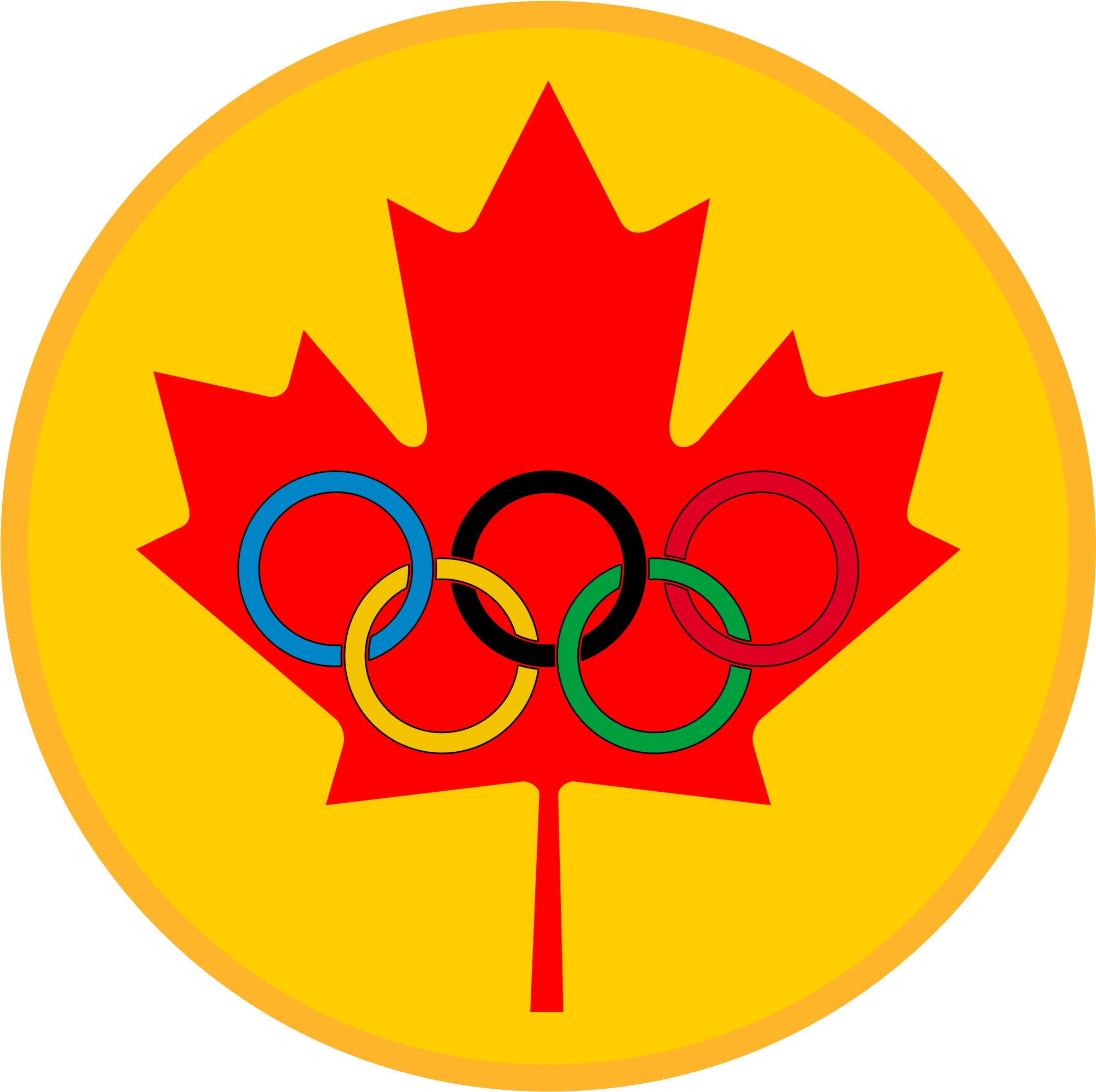 Maple Leaf Olympic Gold Medal - Canada Flag (2000x2000)