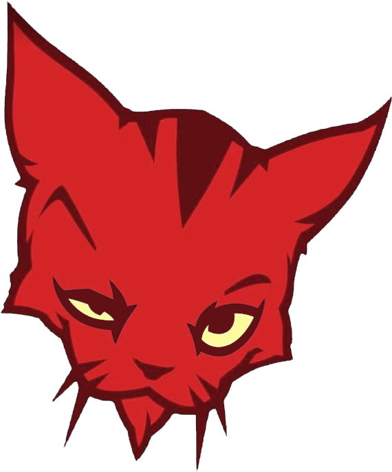 Red Cat Tattoo - Red Cat Logo (584x691)
