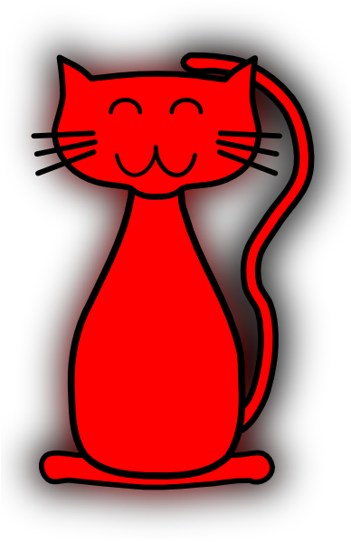 Purple Cat Clipart (420x598)