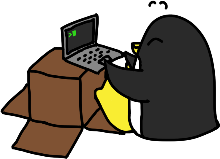 Jim The Linux Penguin - Cartoon (800x800)