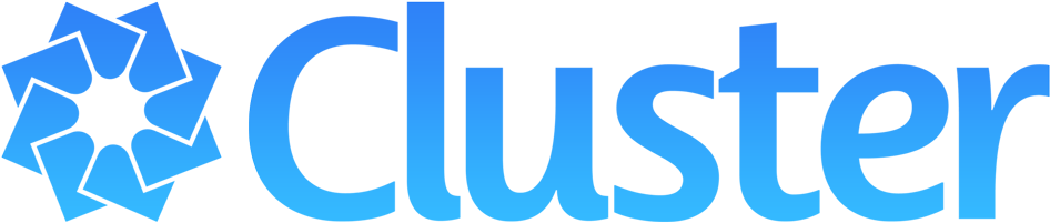 Cluster Logo Blue - Cluster App Logo (1026x300)