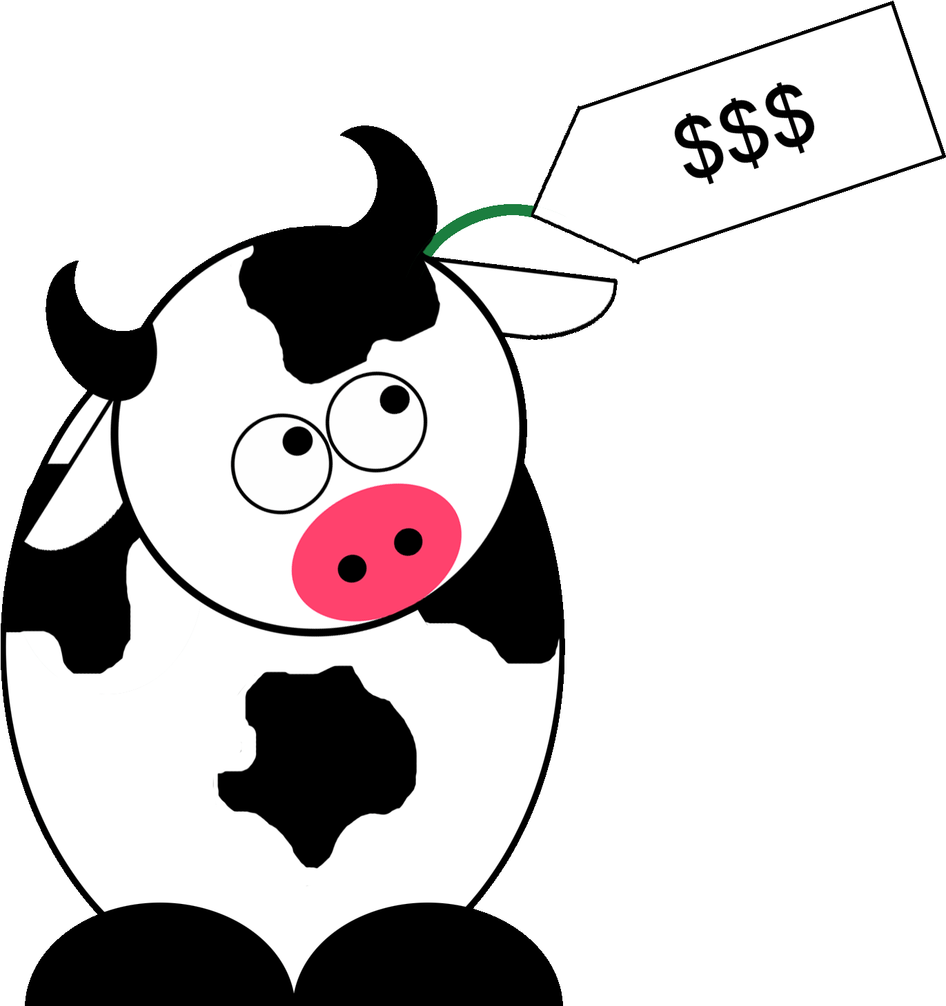Cows With Pricing - Cartoon (1500x1500)