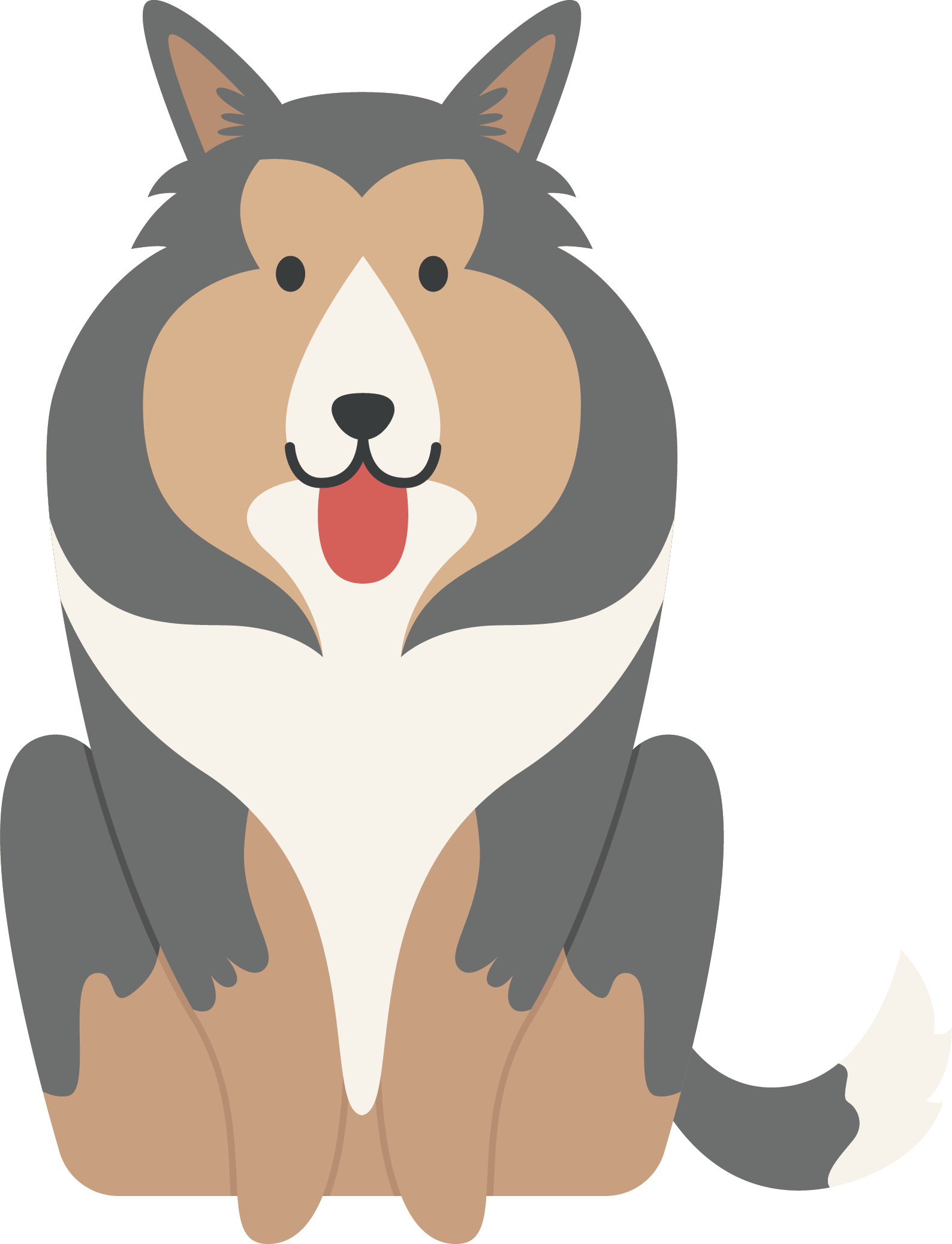 Pekingese Dog Vector - Pekingese Dog Vector (1588x2074)