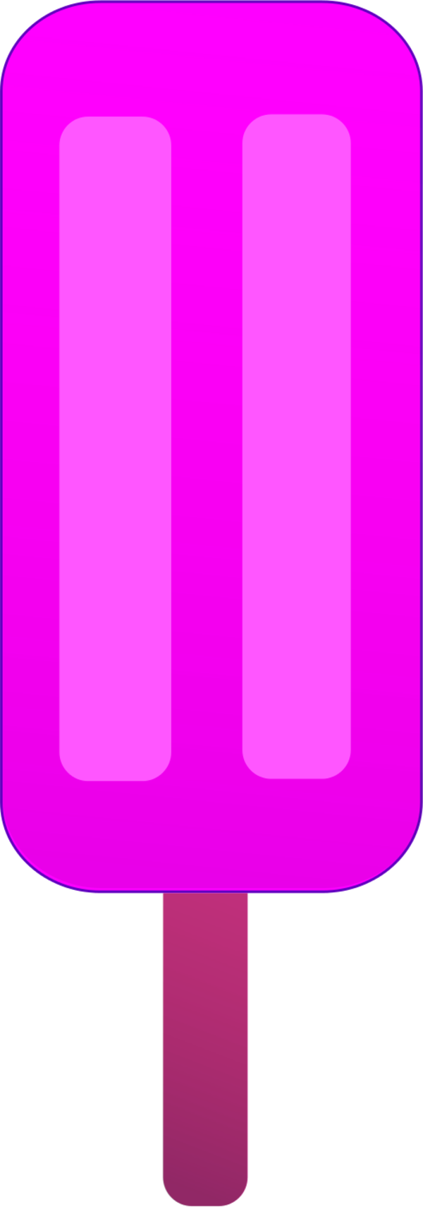 Popsicle Clipart One - Color (600x1710)
